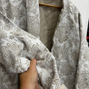 Prototype - veste jacquard doublure lin blanc beige A110