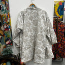 Prototype - veste jacquard doublure lin blanc beige A110