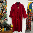 Prototype -robe léontine en lin rouge cerise A116