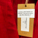 Prototype -robe léontine en lin rouge cerise A116