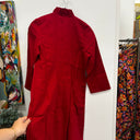 Prototype -robe léontine en lin rouge cerise A116