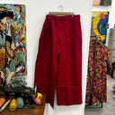 Prototype - pantalon en lin rouge cerise A117