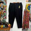 Prototype - pantalon en coton noir braguette boutons A118