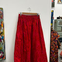 Prototype - jupe longue en coton motif rose et marron A119