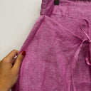 Prototype - jupe avec pans en lin rose A122