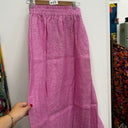 Prototype - jupe avec pans en lin rose A122