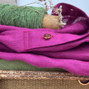 Blouse Catherine en lin bougainvillier