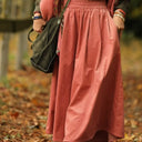 Pantalon Paco - velours cotelé rose boisé