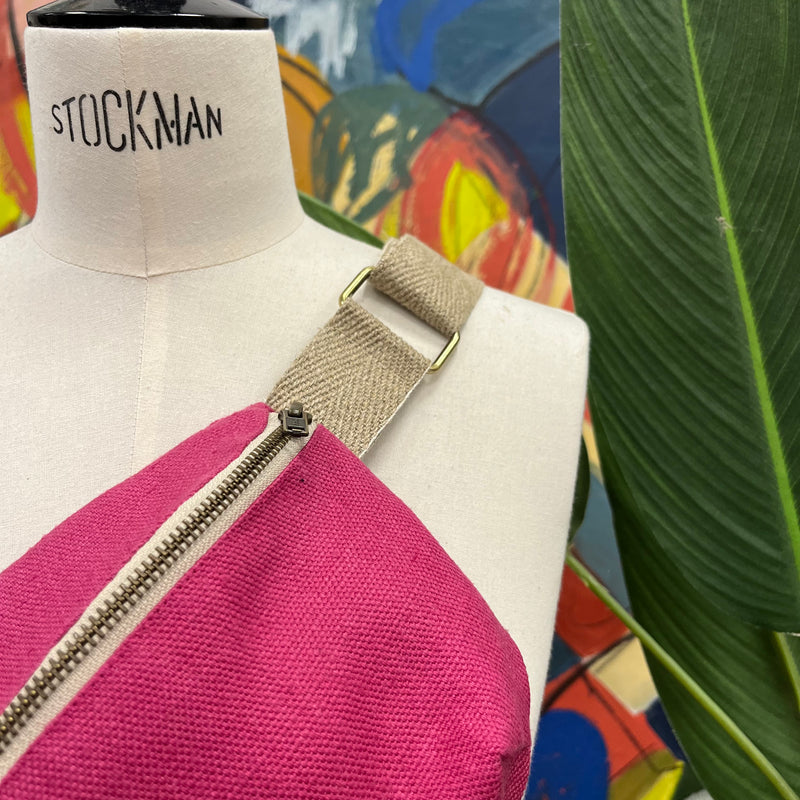 Kit couture sac banane Mona prêt à coudre en lin - Pièces et fournitures