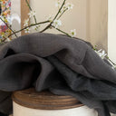 Coupon -  coton / lin gris athracite 150x335-F28