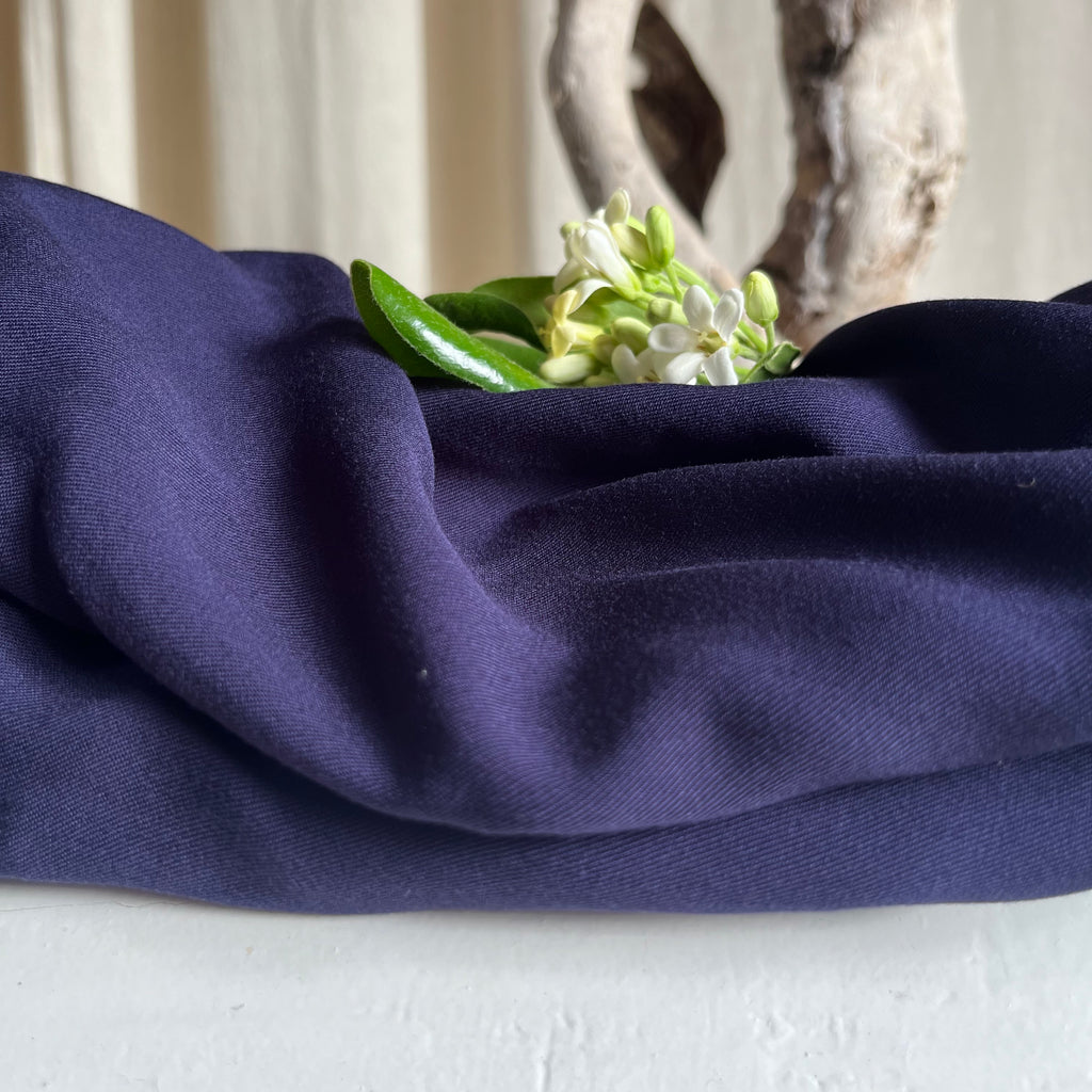 Robe Romane - viscose bleu nuit