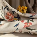 Coupon - voile de coton fleurs des Canaries 130x360 (A54)