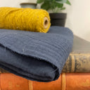 Coupon - double gaze de coton bleu marine 90x145-F77