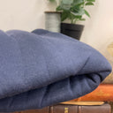 Coupon - sweat bleu paillette coton 140x130-A21
