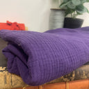 coupon - double gaze de coton prune 150x115-A32