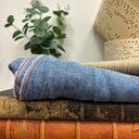 Coupon - lin chiné bleu 135cm de laize - E49