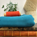 Coupon - double gaze de coton bleu canard 145cm de laize - E41