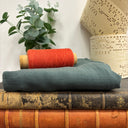 Coupon - double gaze de coton vert kaki 150cm de laize - E42