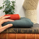 Coupon - double gaze de coton vert kaki 150cm de laize - E42