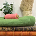 Coupon - double gaze de coton vert 150cm de laize - E45