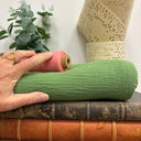 Coupon - double gaze de coton vert 150cm de laize - E45