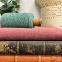 Coupon - viscose lin rose boisé 140 cm de laize - E12