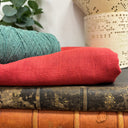 Coupon - lin coton papaye 140 cm de laize - E18