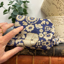 Coupon - coton jardin indigo 150 cm de laize - D31