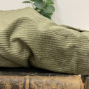 Coupon - velours côtelé kaki 95% coton 5% élasthane 150x150-B22
