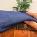 Coupon - sergé de coton bleu majorelle / noir 125x150-E18