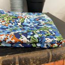 coupon - viscose motif fleuri 130x150-H11