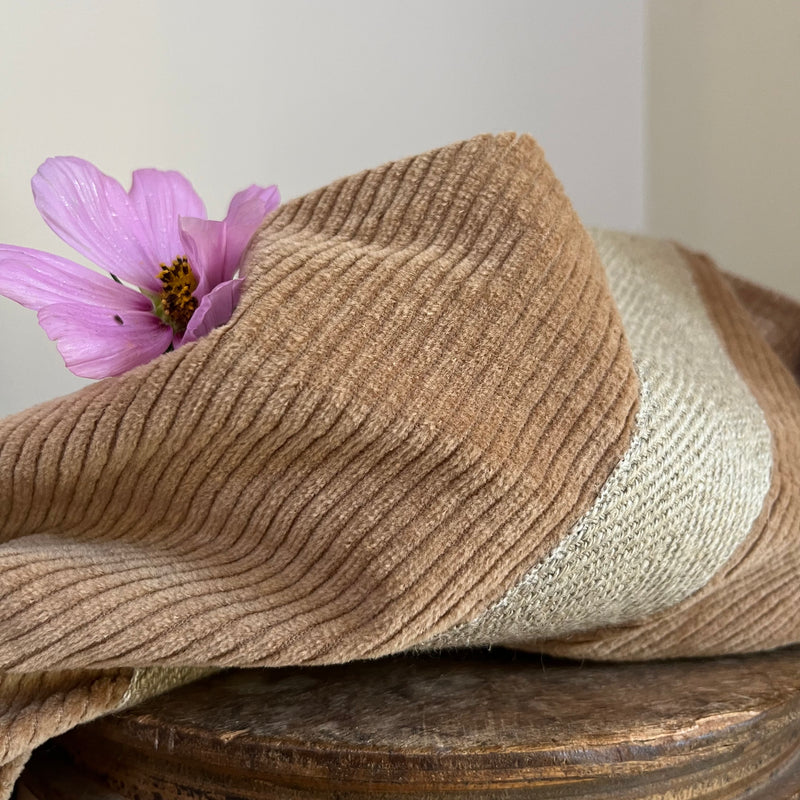 Robe Mia courte - velours côtelé camel