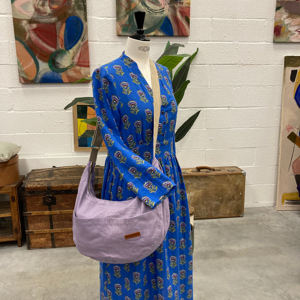 Sac Pia en lin parme