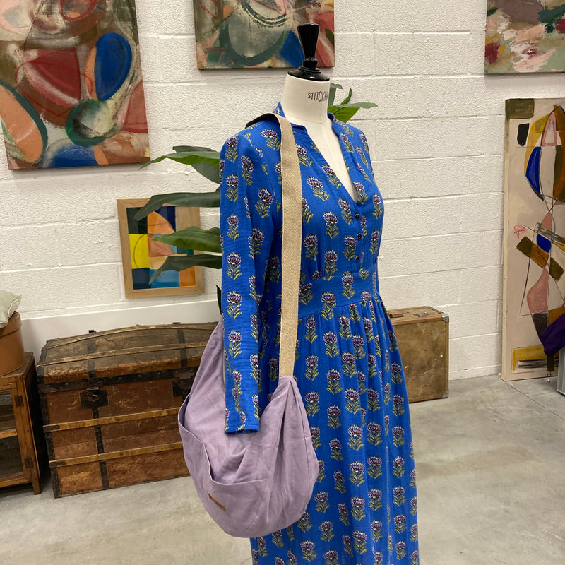 Sac Pia en lin parme