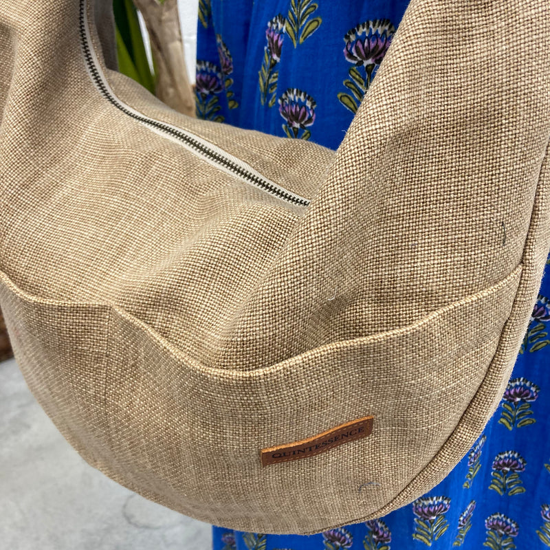 Sac Pia en lin sable