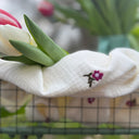 Blouse  Romy – Double gaze de coton blanc cassé églantine