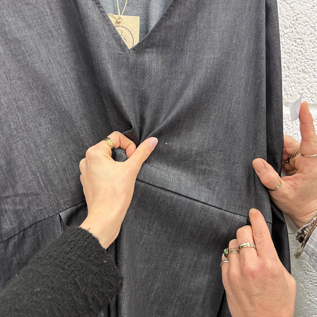 #62 imparfait - robe Romane jean de coton noir