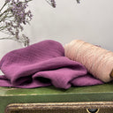 Coupon - double gaze de coton violine 142x360cm (A30)