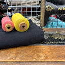Coupon - lin/viscose noir 220x140 (E67)