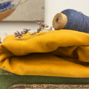 Jupe portefeuille Marie velours milleraies safran