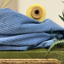 Coupon - Velours côtelé bleu doux 135x200