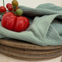 coupon - double gaze de coton vert aqua 120x160-H5