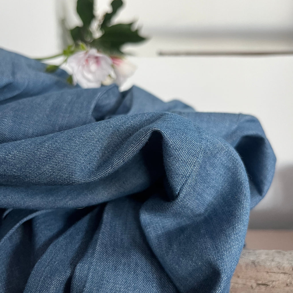 Robe Louisa - jean de coton léger bleu