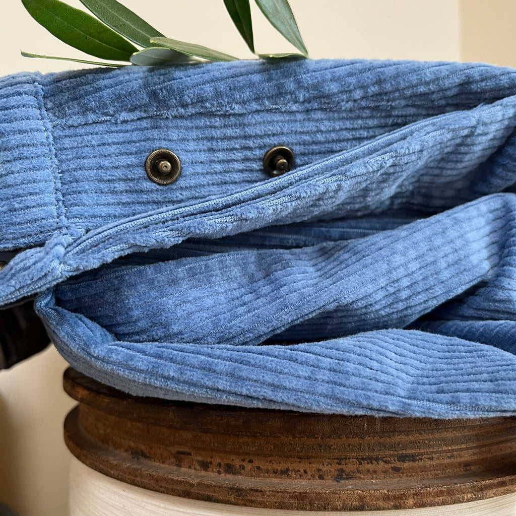 Pantalon Enzo - velours côtelé bleu doux