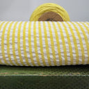 Blouse Catherine en seersucker de coton jaune/blanc