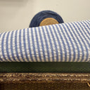 Blouse Catherine en seersucker de coton bleu/blanc