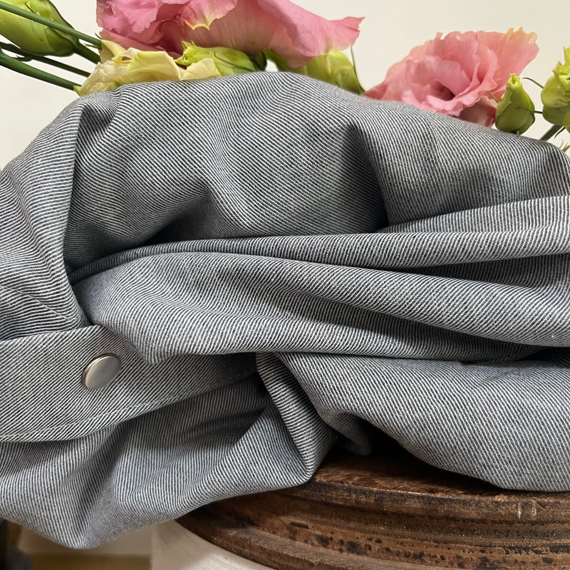 Robe Diane - sergé de coton gris chiné