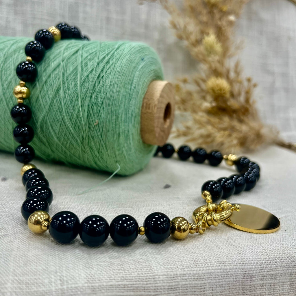 Collier Éclat Onyx noir