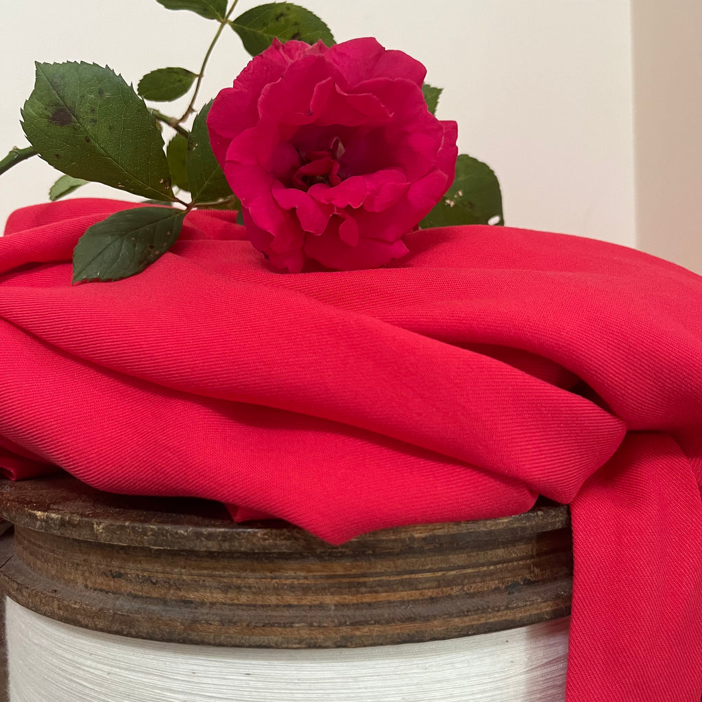 Robe Athéna - viscose rouge coquelicot
