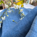 Pantalon Briac - lin chiné bleu indigo